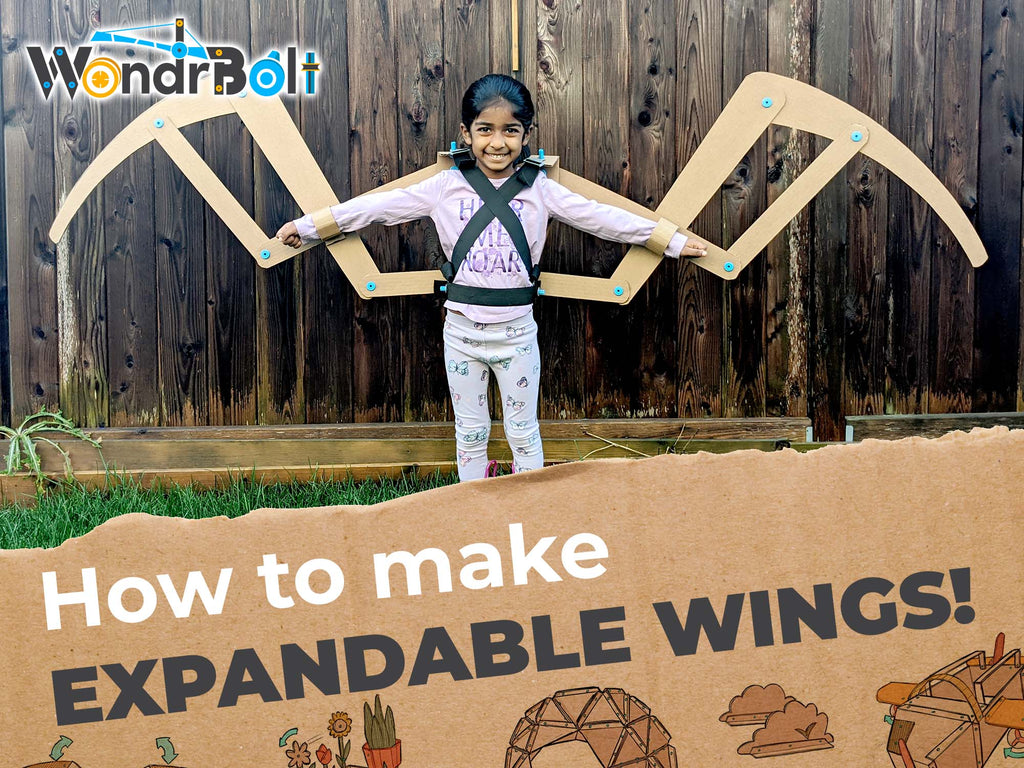 Make cardboard wings with WondrBolts!